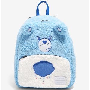 Never Used! Loungefly Care Bears Grumpy Bear Plush Mini Backpack